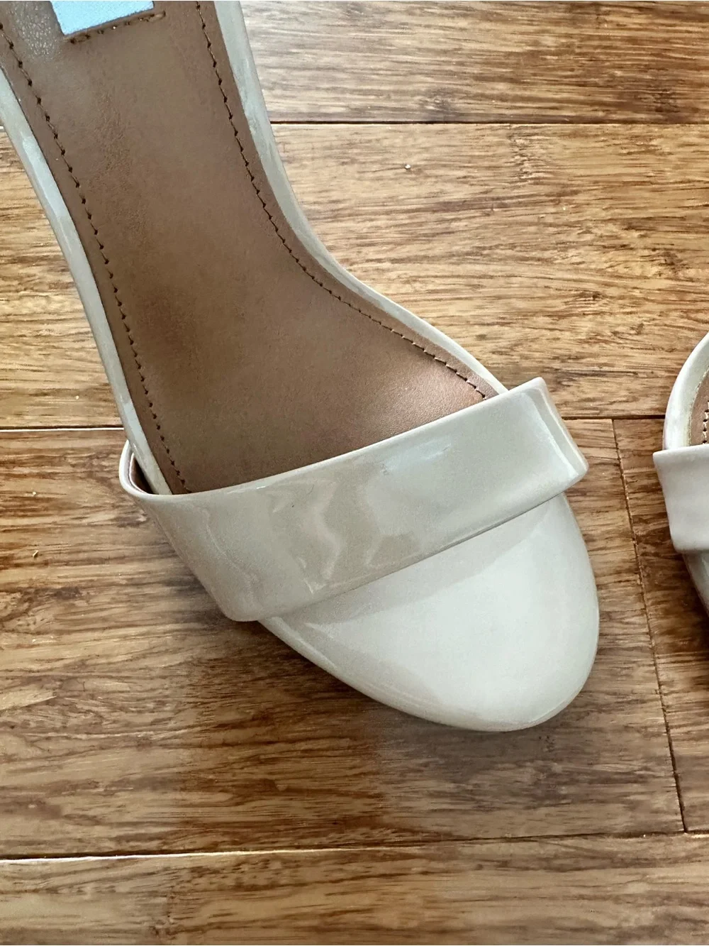 Steve Madden Nude Patent Ankle-Strap Stiletto heels - Picture 6 of 12